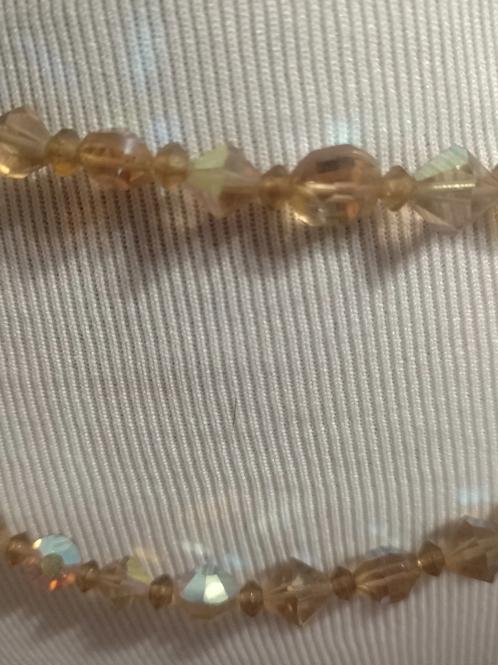 Aurora Borealis VTG Double Strand Crystal Bead 18